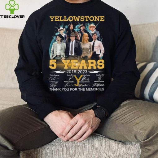 Yellowstone 5 Years 2018 2023 Thank You For The Memories Signatures Shirt