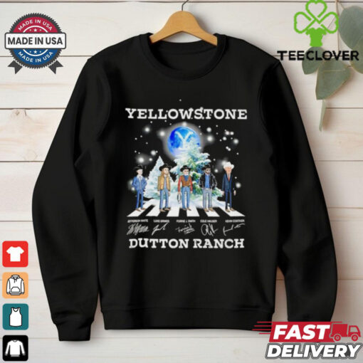 Yellowstone Dutton Ranch abbey road signatures shirt
