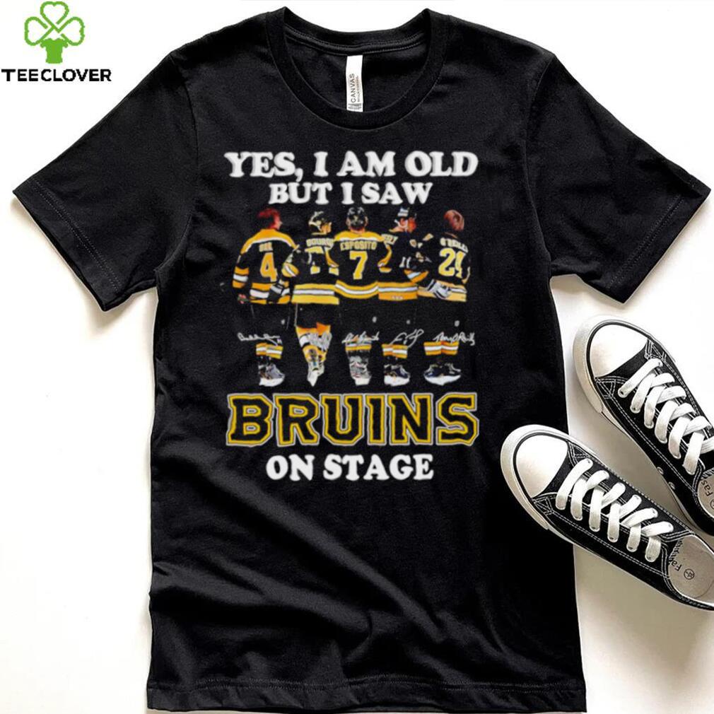 Yes I am old but I saw Boston Bruins on stage signatures shirt
