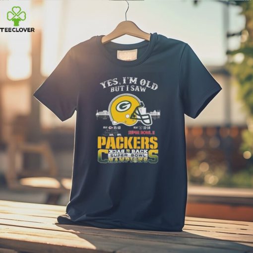 Yes I’m Old But I Saw Green Bay Packers Skyline Back 2 Back Super Bowl Shirt