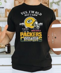 Yes I'm Old But I Saw Green Bay Packers Skyline Back 2 Back Super Bowl Shirt