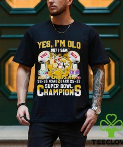 Yes Im Old But I Saw Kansas City Chiefs Beat Eagles And Sf 49ers Back 2 Back Super Bowl Champions Shirt