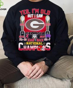 Yes I’m old but I saw Georgia Bulldogs back 2 back National Champions hoodie, sweater, longsleeve, shirt v-neck, t-shirt