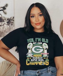 Yes ‘I’m old but I saw Green Bay Packers Beat 35 10 Neat 33 14 back 2 back Super Bowl Champions Shirt
