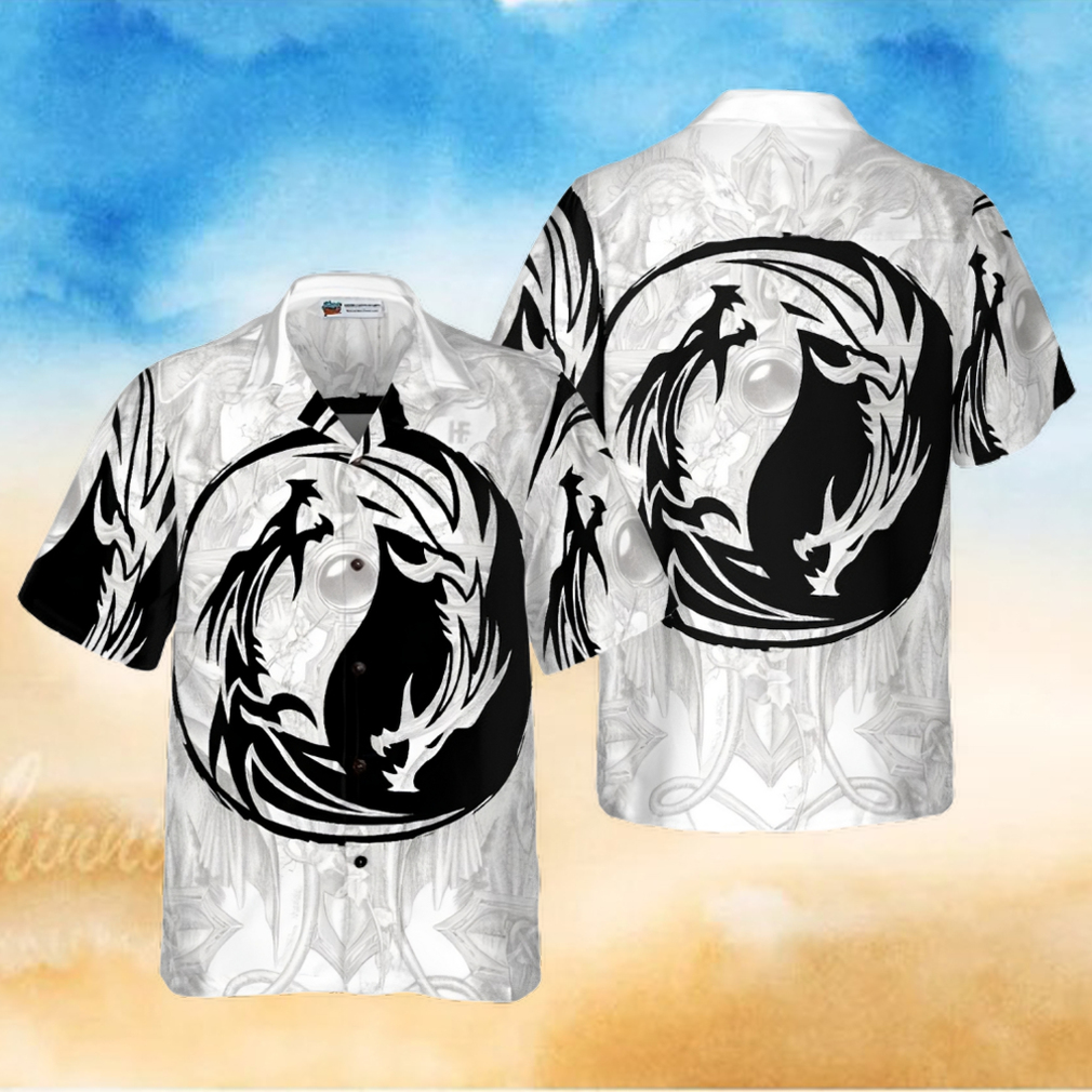 Yin Yang Dragon Hawaiian Shirt
