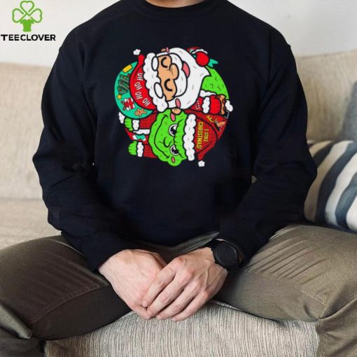 Yin and Yang I stole Christmas Santa Claus and Grinch hoodie, sweater, longsleeve, shirt v-neck, t-shirt