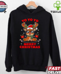 Yo Yo Yo And Merry Christmas Reindeer Shirt