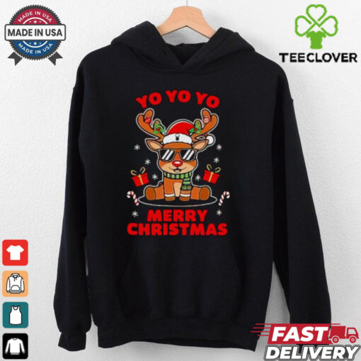 Yo Yo Yo And Merry Christmas Reindeer Shirt