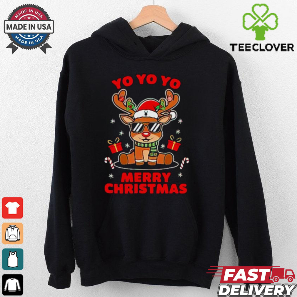 Yo Yo Yo And Merry Christmas Reindeer Shirt Yo Yo Yo And Merry Christmas Reindeer Shirt