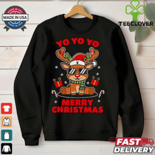 Yo Yo Yo And Merry Christmas Reindeer Shirt