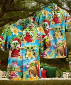 Yoda’s Merry Christmas Hawaiian Shirt, Funny Xmas Gifts