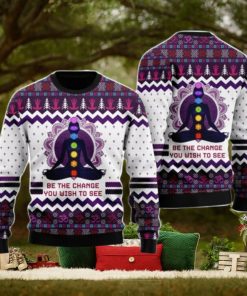 Yoga Be The Change Christmas Unisex Ugly Sweater