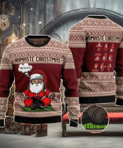 Yoga Santa Clause Family Gift Ugly Christmas Sweater