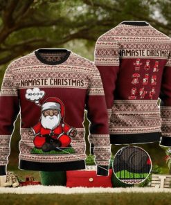 Yoga Santa Clause Family Gift Ugly Christmas Sweater