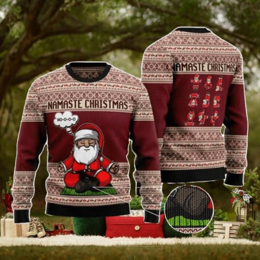Yoga Santa Clause Family Gift Ugly Christmas Sweater