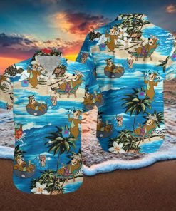 Yogi Bear Pirates Of Caribbean And Friends Holiday Hawaiian Shirt