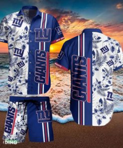 York Giants NFL Tropical Pattern Hawaiian Shirt And Short For Best Fans Gift New Trending Beach Holiday