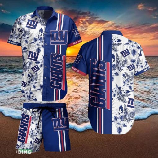 York Giants NFL Tropical Pattern Hawaiian Shirt And Short For Best Fans Gift New Trending Beach Holiday
