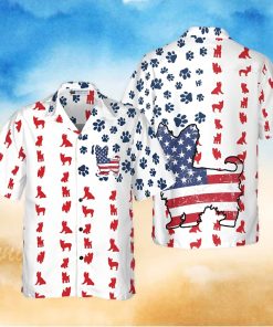 Yorkie American Flag Hawaiian Shirt