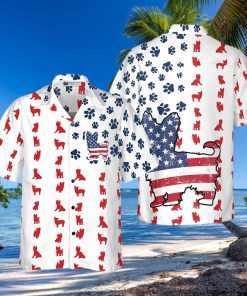 Yorkie American Flag Hawaiian Shirt