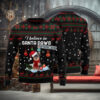 Santa Claus Merry Dartsmas Black Cool Christmas Sweaters