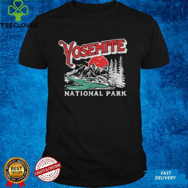 Yosemite National Park Retro 80s Mountains Distressed Shirt