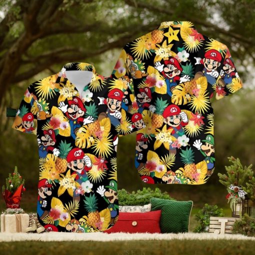 Yoshi Super Mario Movie Character Hawaiian Shirt