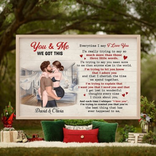 You And Me, We Got This   Sexy Couple Canvas, Personalized Canvas Print
