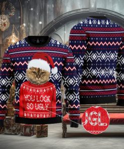 You Are So Ugly Funny Cat Christmas 3D Sweater