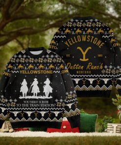 You Need A Ride To The Train Station Yellowstone Est 1865 Dutton Ranch Montana Ugly Christmas Sweater