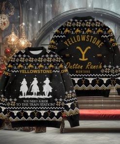 You Need A Ride To The Train Station Yellowstone Est 1865 Dutton Ranch Montana Ugly Christmas Sweater