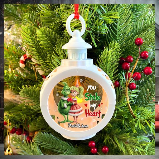 You Stole My Heart, Personalized Light Ornament, Christmas Gift For Couple TT