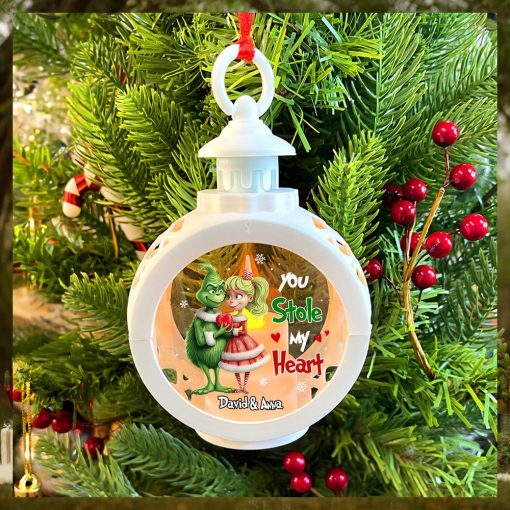 You Stole My Heart, Personalized Light Ornament, Christmas Gift For Couple TT