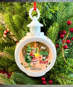 You Stole My Heart, Personalized Light Ornament, Christmas Gift For Couple