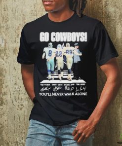 You’ll never walk alone Dallas Cowboys troy aikman emmitt smith michael irvin tom landry signatures Shirt