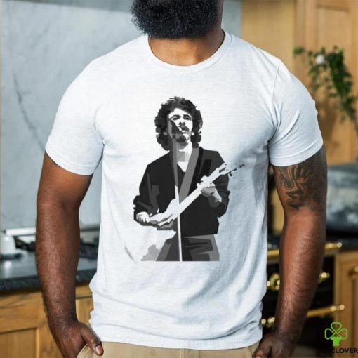 Young Carlos Santana Black White Shirt