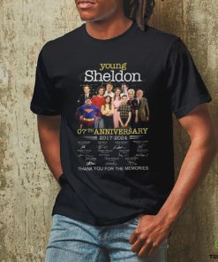 Young Sheldon 07th Anniversary 2017 2024 Thank You For The Memories T Shirt