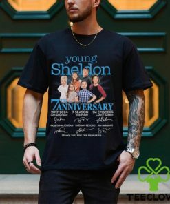 Young Sheldon Big Bang Theory 7th Anniversary 2017 2024 Thank You T Shirt