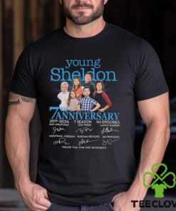 Young Sheldon Big Bang Theory 7th Anniversary 2017 2024 Thank You T Shirt