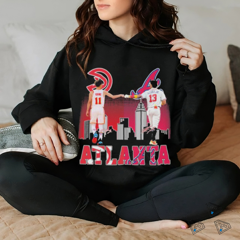 Young vs Acuna Jr Atlanta Sport Team Skyline 2023 signatures shirt Young vs Acuna Jr Atlanta Sport Team Skyline 2023 signatures shirt