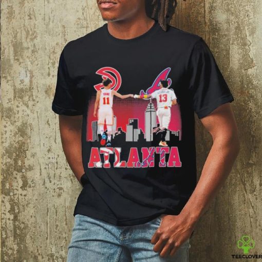Young vs Acuna Jr Atlanta Sport Team Skyline 2023 signatures shirt