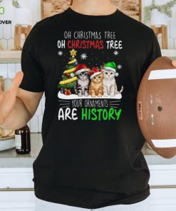 Your Ornaments Are History Funny Christmas Cat Classic T Shirt