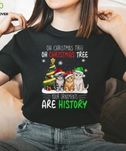 Your Ornaments Are History Funny Christmas Cat Classic T Shirt