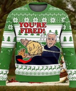 You’re Fired! Joe Biden slaps Donald Trump Ugly Sweater Green Christmas Gift For Men And Women Holidays