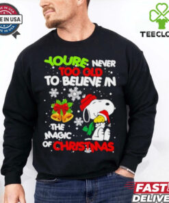 You’re never too old to believe in the magic of Christmas Snoopy shirt