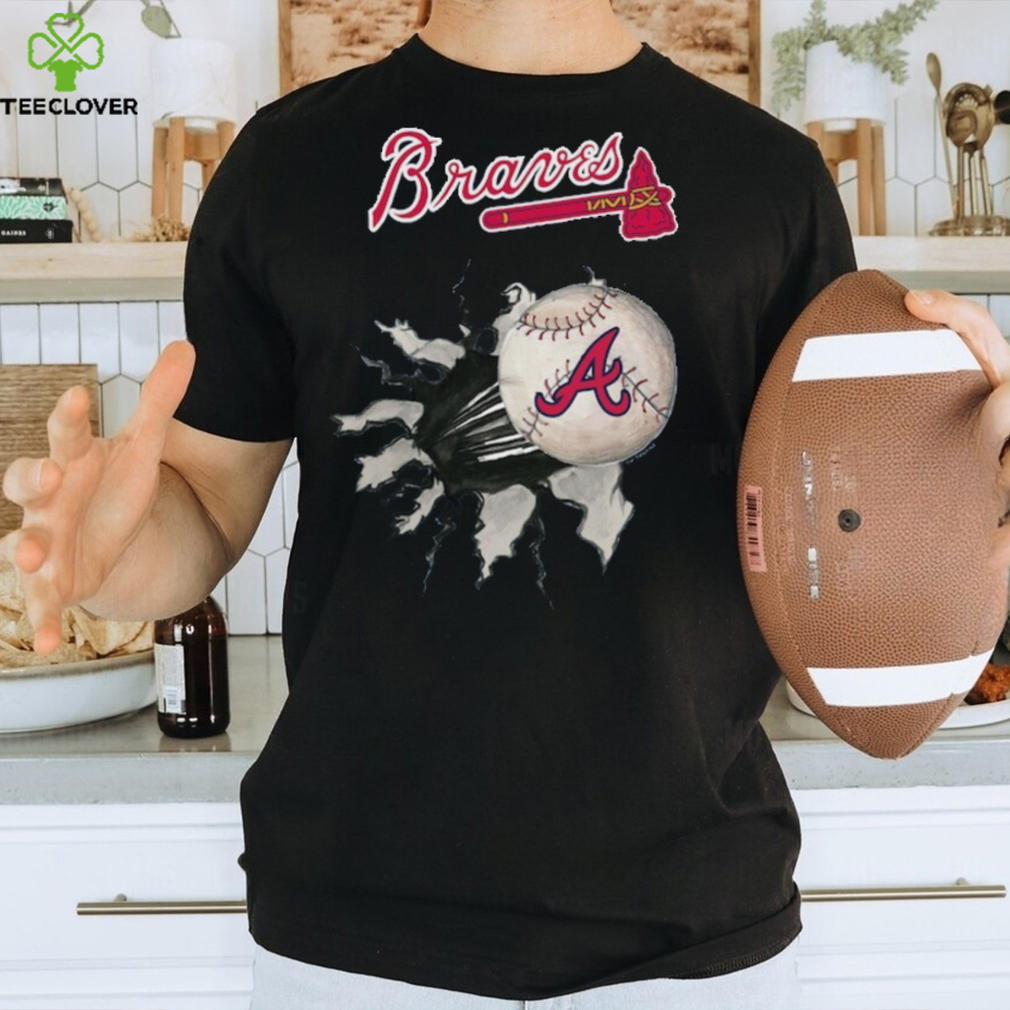 Youth Atlanta Braves Tiny Turnip Navy Baseball Tear T Shirt Youth Atlanta Braves Tiny Turnip Navy Baseball Tear T Shirt