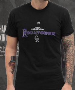 Youth Colorado Rockies Majestic Black 2018 MLB Postseason Authentic Collection Streak Shirt
