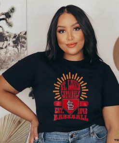 Youth Gray St. Louis Cardinals Sun Burst T Shirt