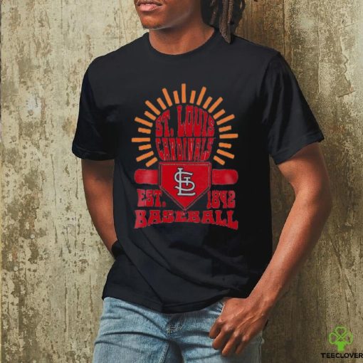 Youth Gray St. Louis Cardinals Sun Burst T Shirt