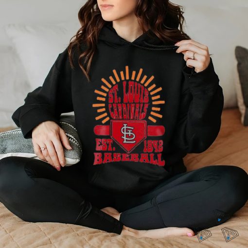 Youth Gray St. Louis Cardinals Sun Burst T Shirt